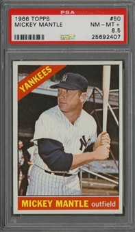 1966 Topps #50 Mickey Mantle – PSA NM-MT+ 8.5